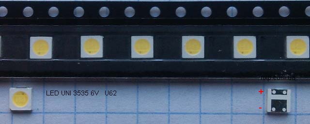 LED UNI 3535 6V 250ma U62 LED    . LED 